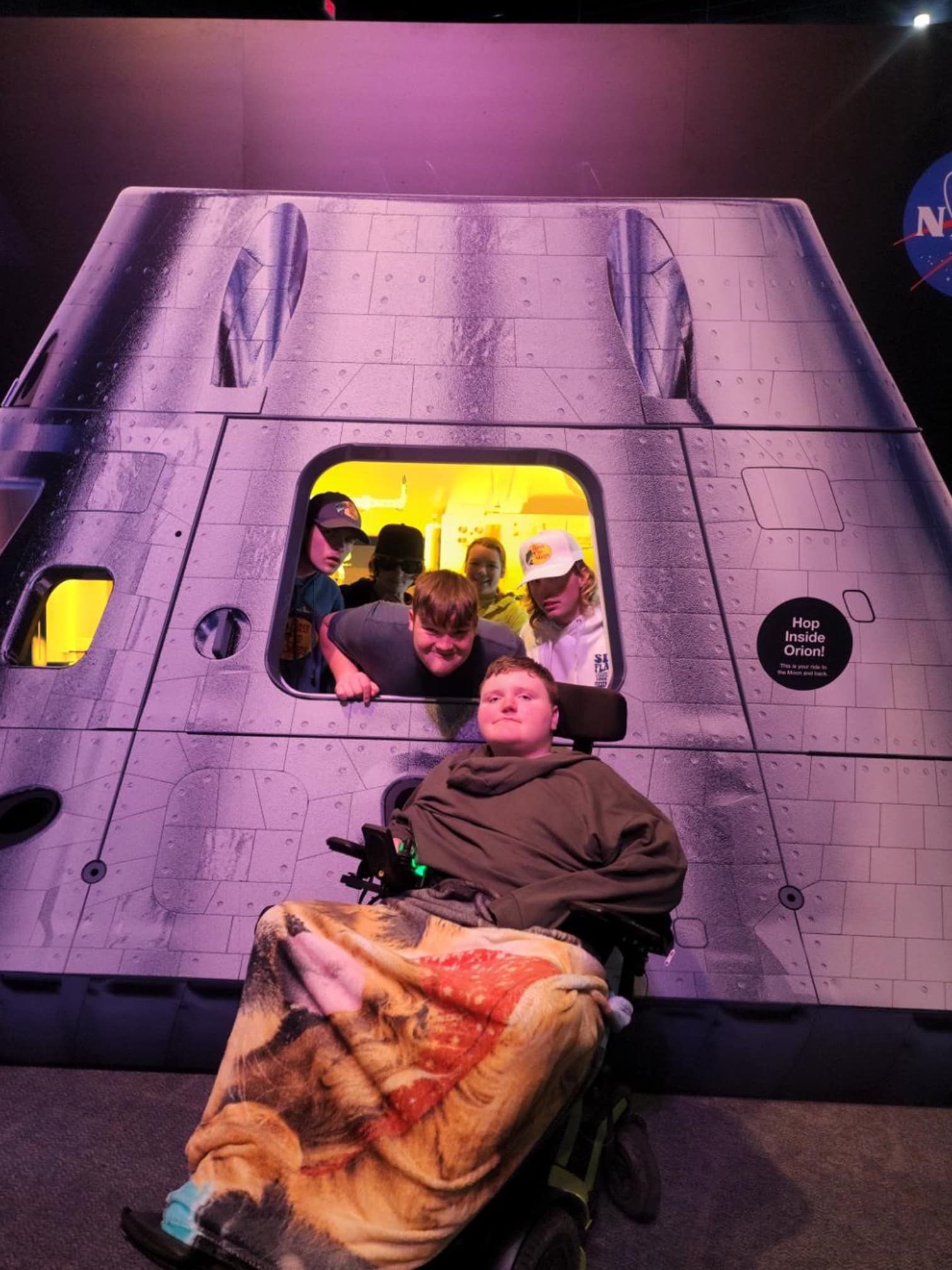 Connor and his family during their wish trip