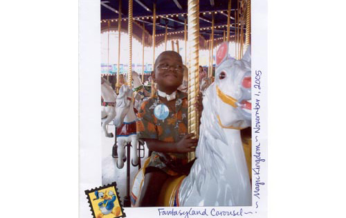 Ernie on his Disney wish trip